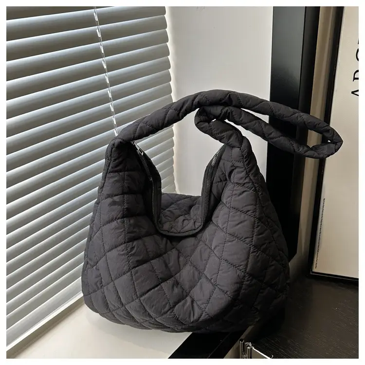 Black Embroidered Rhomboid Crossbody Bag 2024 — feature 11