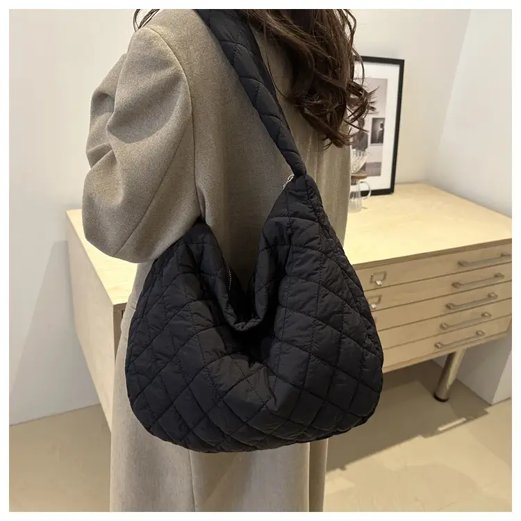 Black Embroidered Rhomboid Crossbody Bag 2024 — feature 20
