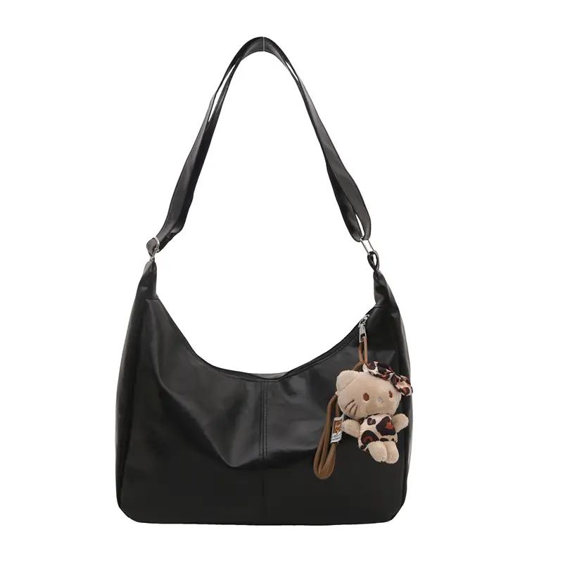 Black Large Capacity Women's Shoulder Crossbody Bag