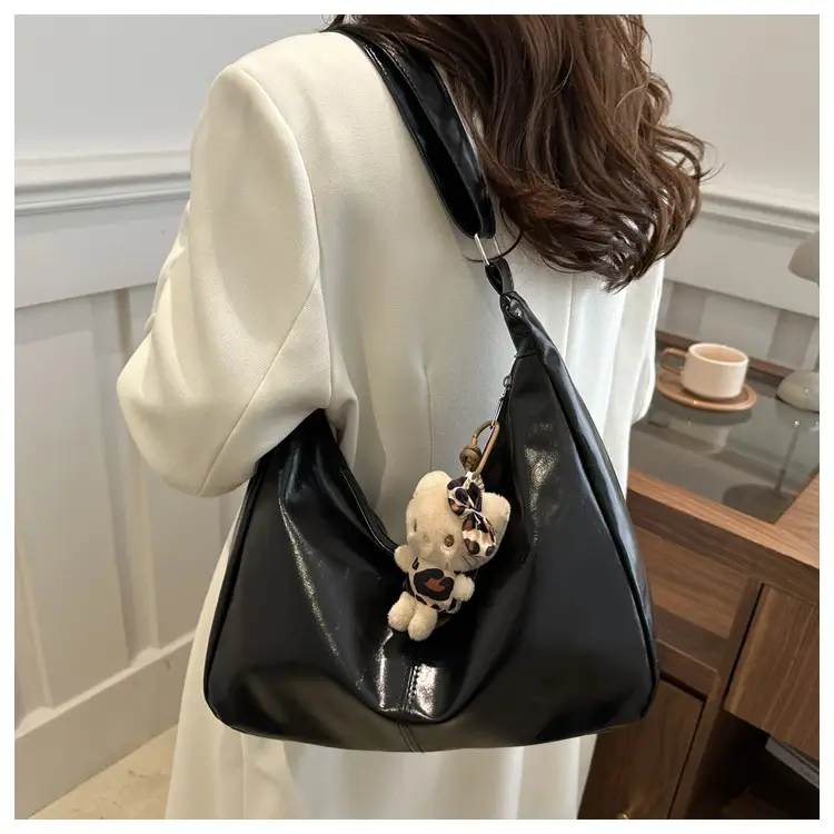 Black Large Capacity Women's Shoulder Crossbody Bag — feature 13