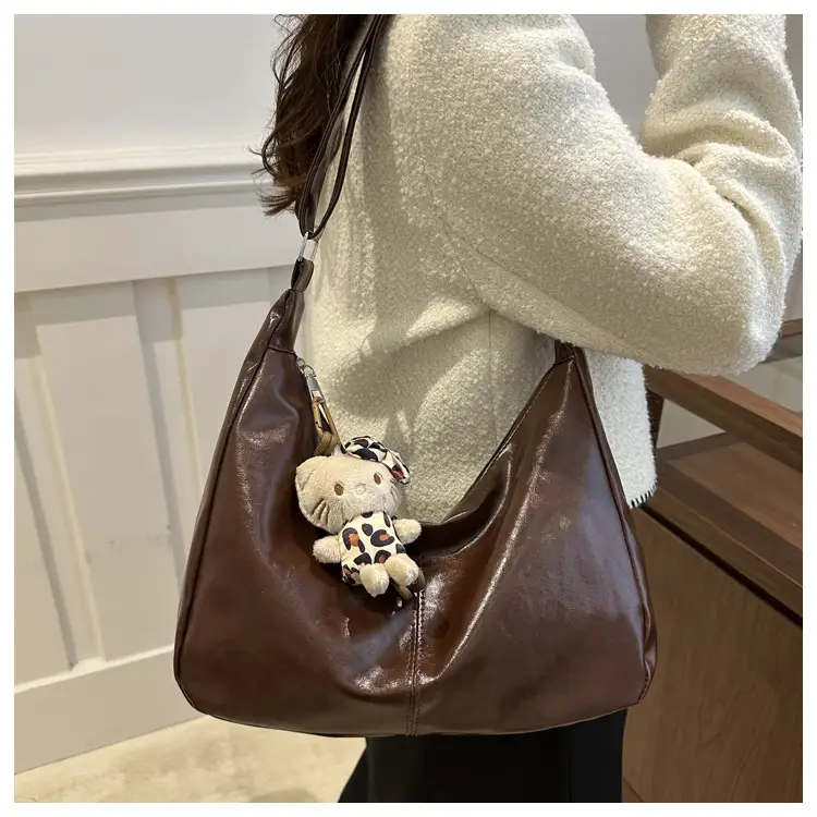 Black Large Capacity Women's Shoulder Crossbody Bag — feature 16