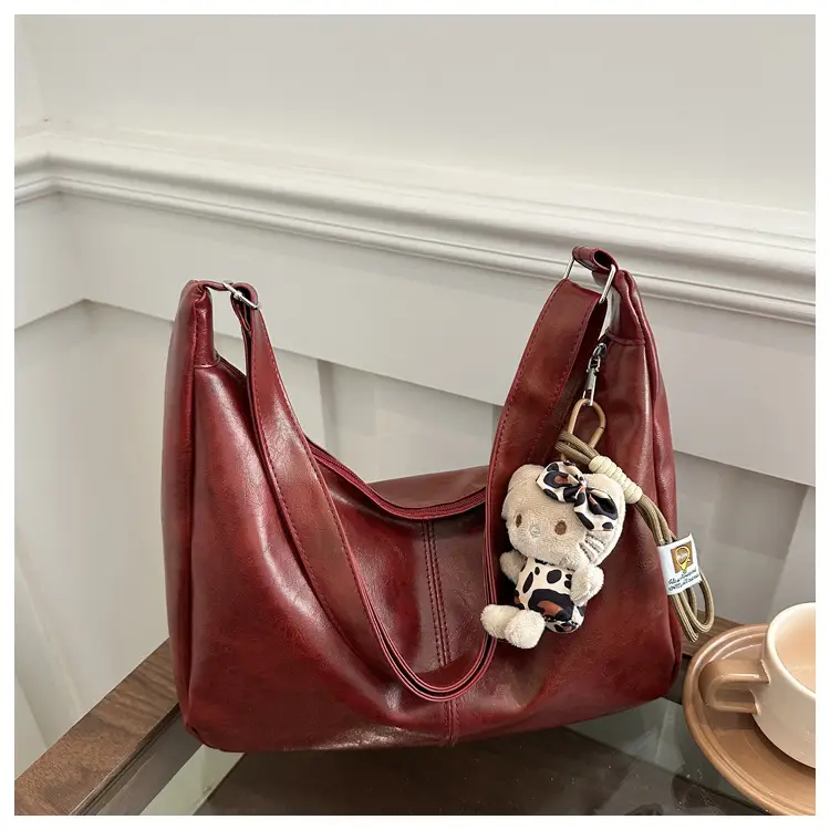 Black Large Capacity Women's Shoulder Crossbody Bag — feature 21