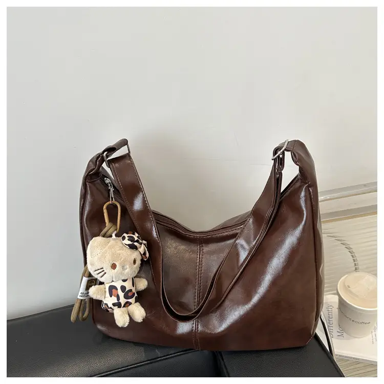 Black Large Capacity Women's Shoulder Crossbody Bag — feature 24