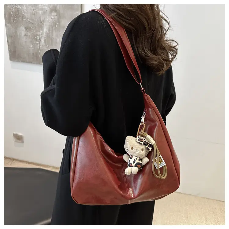 Black Large Capacity Women's Shoulder Crossbody Bag — feature 8