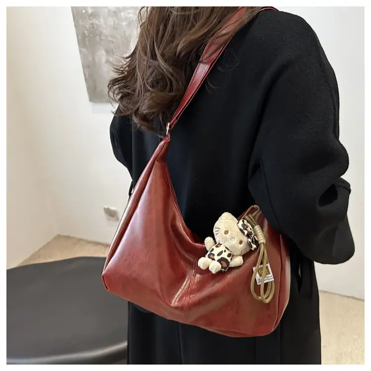 Black Large Capacity Women's Shoulder Crossbody Bag — feature 9