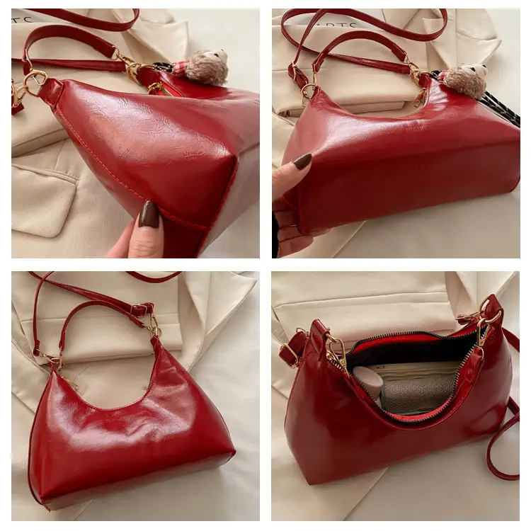 Red Crossbody Bag Women's 2024 New Autumn Winter — feature 7