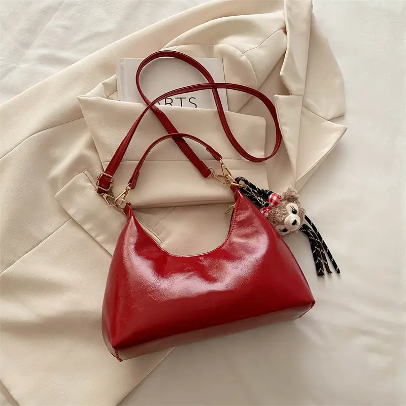 Red Crossbody Bag Women's 2024 New Autumn Winter - Image 2