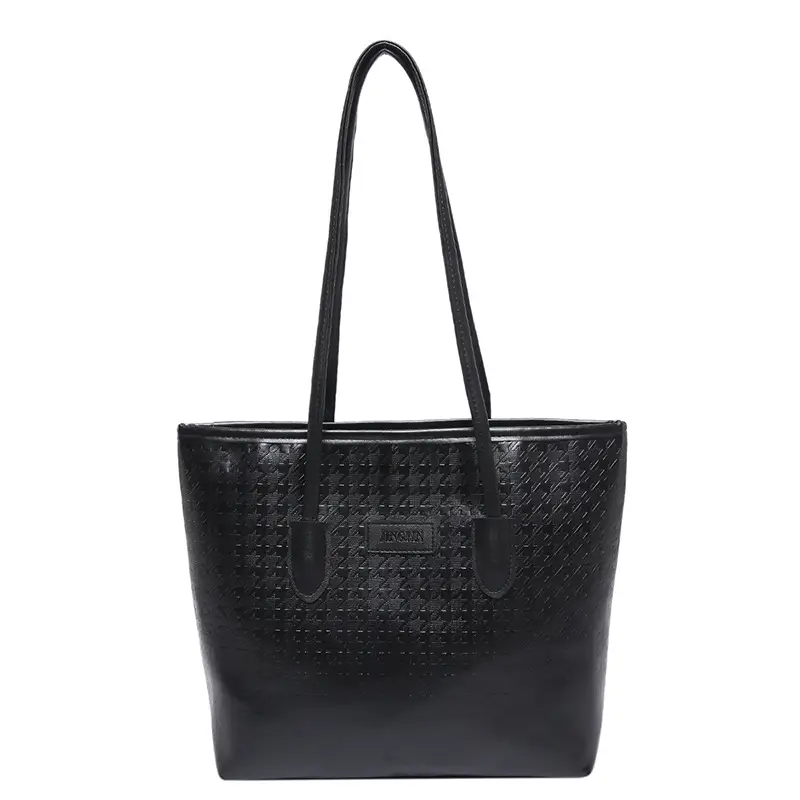 Black Houndstooth Tote Bag for Women 2024 - Image 11