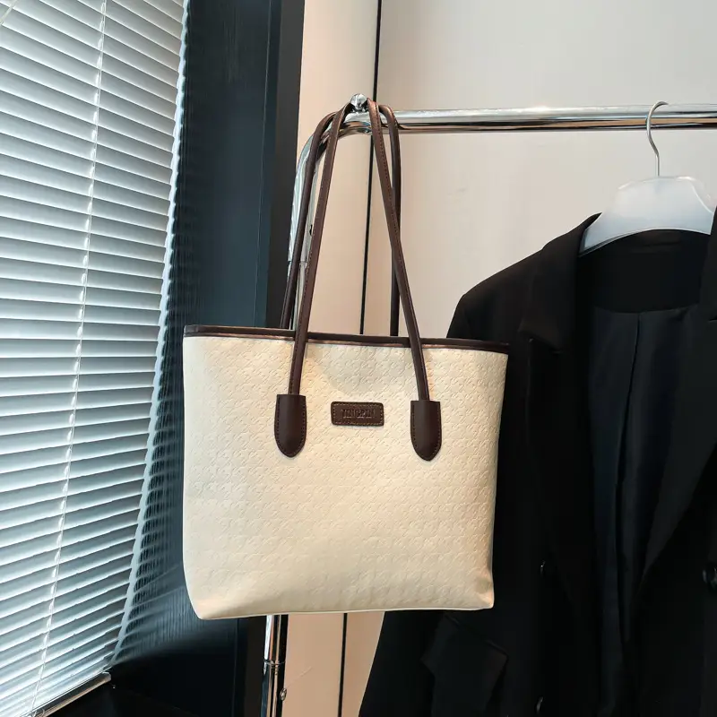 Black Houndstooth Tote Bag for Women 2024 - Image 3
