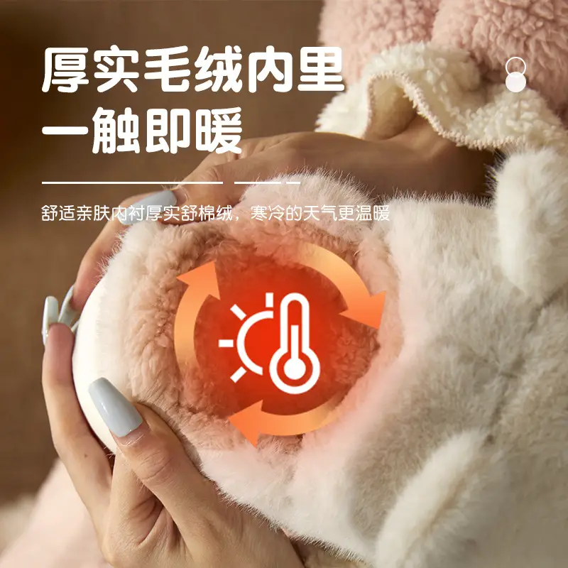 Cotton Slippers with Heel for Men and Women Couple Mao Mao Shoes Non-slip Warm Winter Home fleece-lined Thickened Cute Bear Cotton Shoes - Image 5
