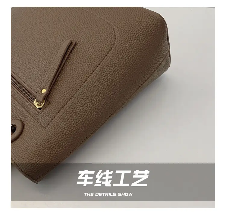 Women's Large Capacity Tan Shoulder Tote Bag 2024 — feature 3
