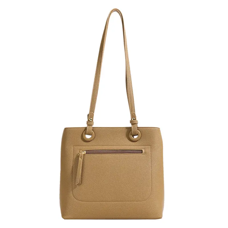 Women's Large Capacity Tan Shoulder Tote Bag 2024 - Image 3