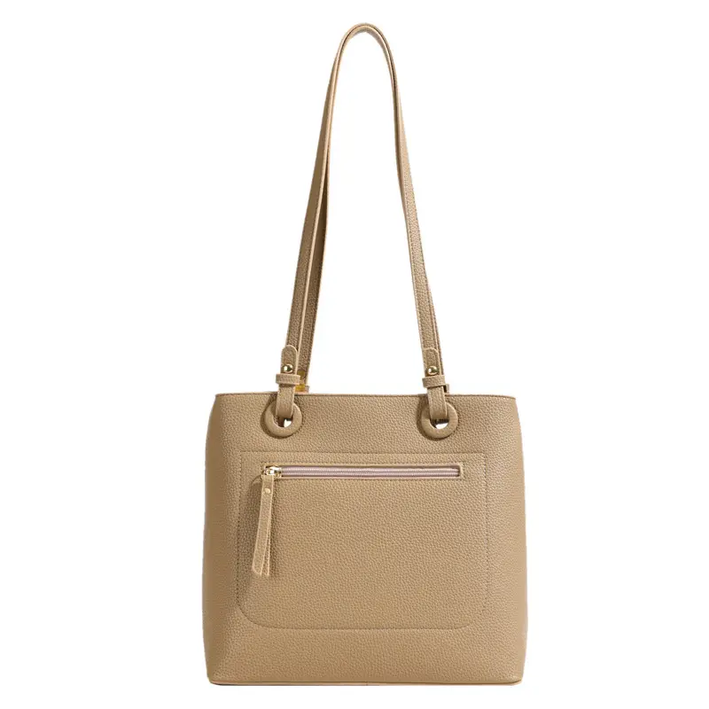Women's Large Capacity Tan Shoulder Tote Bag 2024 - Image 4
