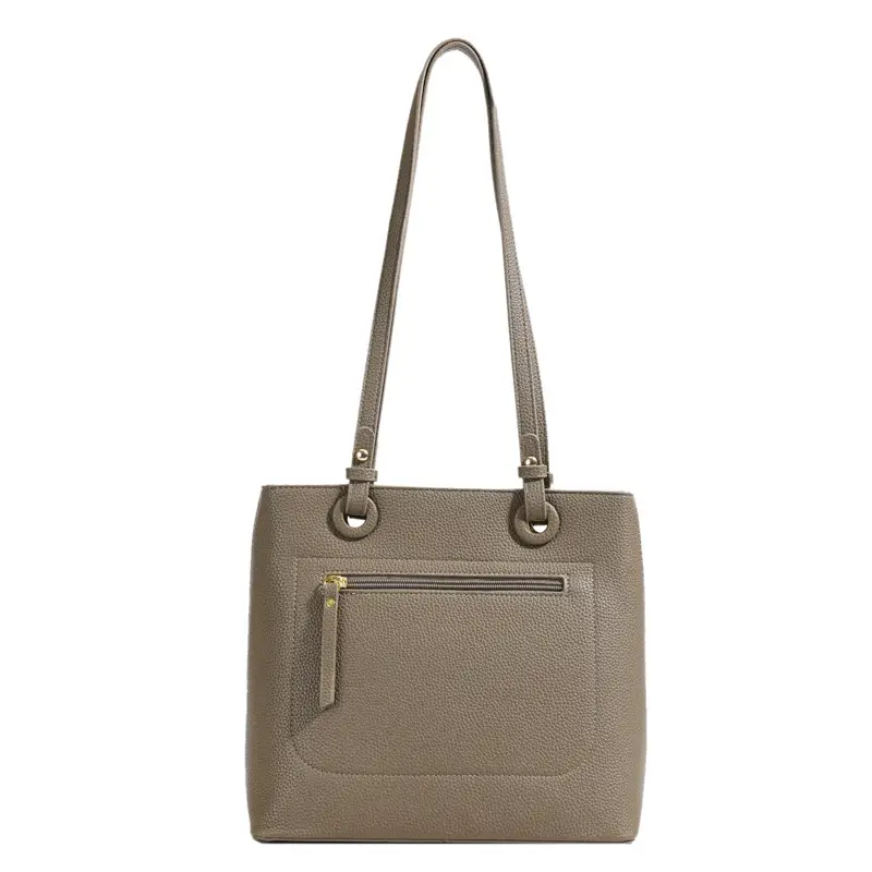 Women's Large Capacity Tan Shoulder Tote Bag 2024 - Image 5