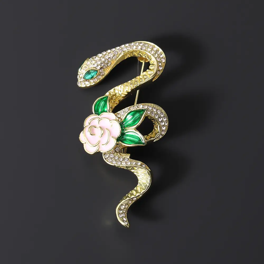 Luxury Gold Snake Niche Brooch for Women - Image 14