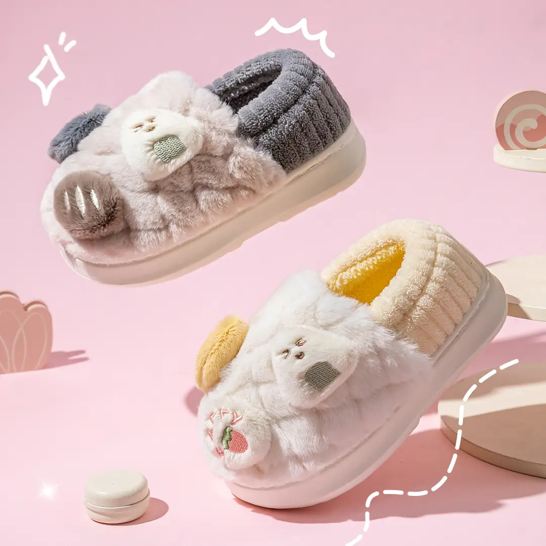 Cotton Slippers for Boys and Girls, 2026 New Winter Model, Warm Indoor Home Slippers for Children, with Heel Coverage for Boys - Image 6