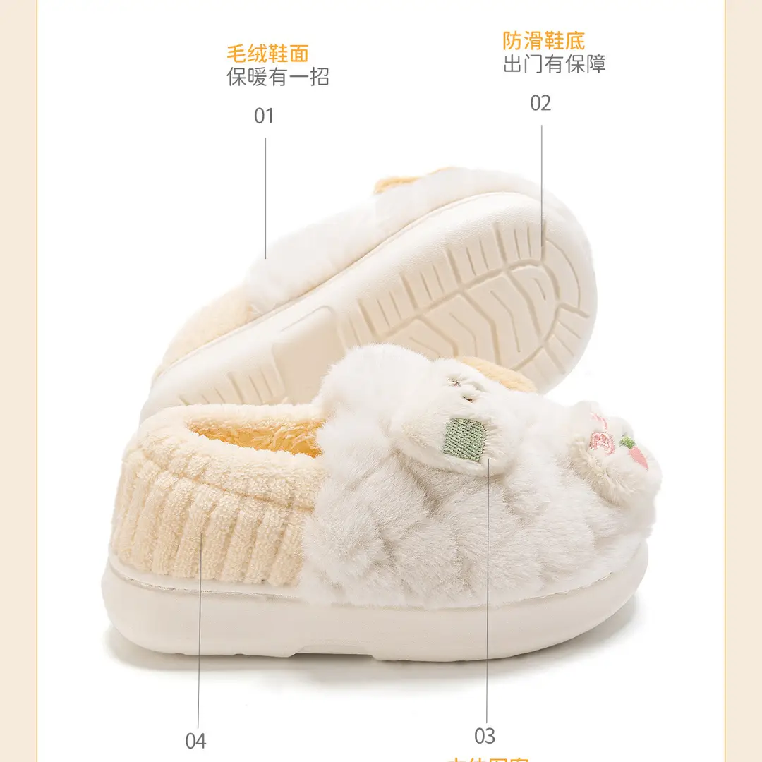 Cotton Slippers for Boys and Girls, 2026 New Winter Model, Warm Indoor Home Slippers for Children, with Heel Coverage for Boys — feature 3