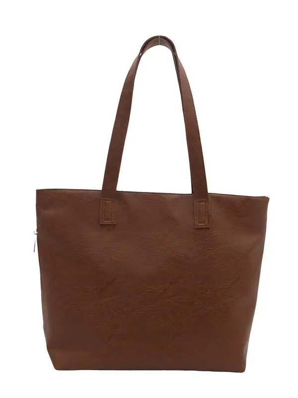 Women's Brown Leather Large Tote Bag