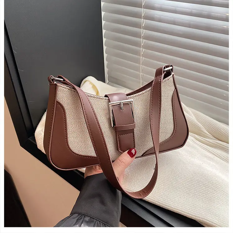 French Linen Shoulder Bag Grey Silver 2024 — feature 24