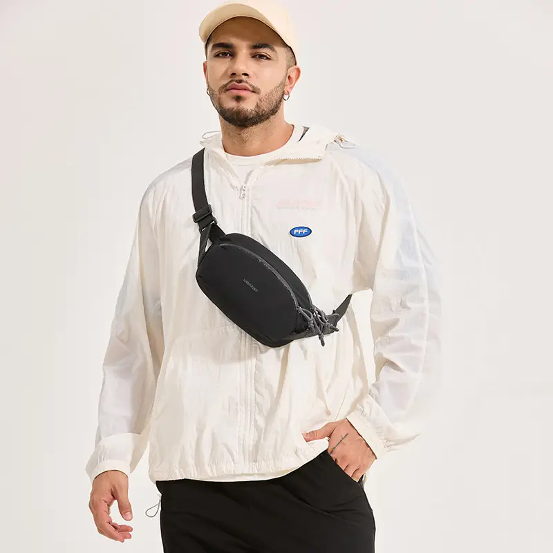 Men's Black Personalized Sports Satchel Waist Bag - Image 7