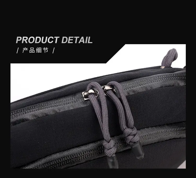 Men's Black Personalized Sports Satchel Waist Bag — feature 20