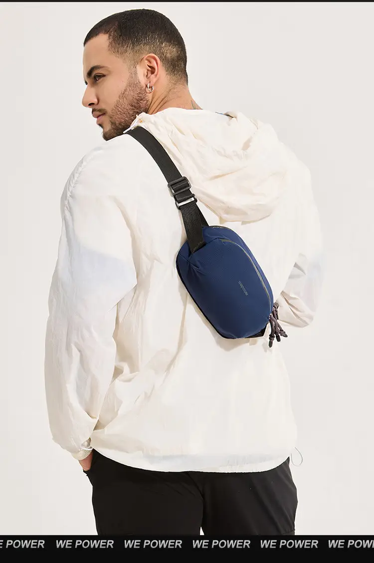 Men's Black Personalized Sports Satchel Waist Bag — feature 4