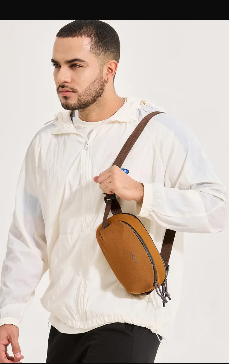 Men's Black Personalized Sports Satchel Waist Bag — feature 7