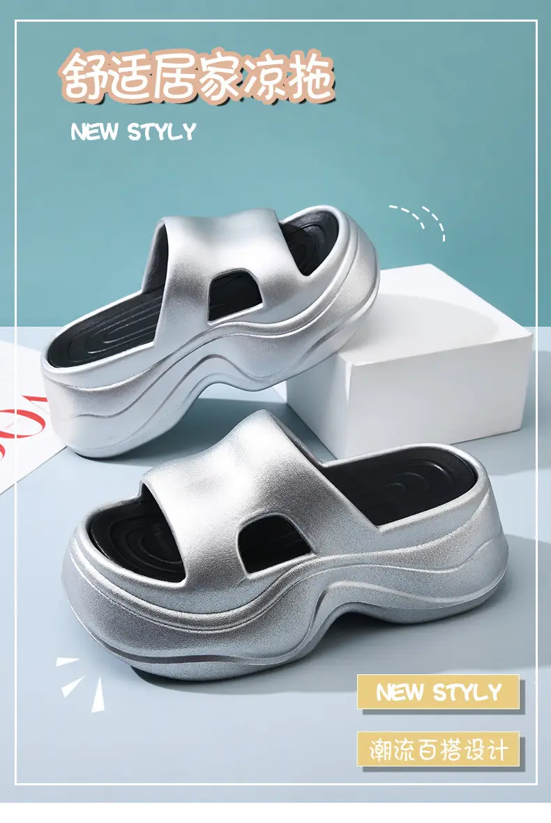 Women's Women's Summer EVA Thick-soled Breathable Non-slip Slippers Wear-resistant High-rise Non-smelly-feet All-match Sandals and Slippers — feature 1