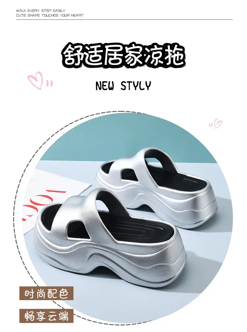 Women's Women's Summer EVA Thick-soled Breathable Non-slip Slippers Wear-resistant High-rise Non-smelly-feet All-match Sandals and Slippers — feature 2