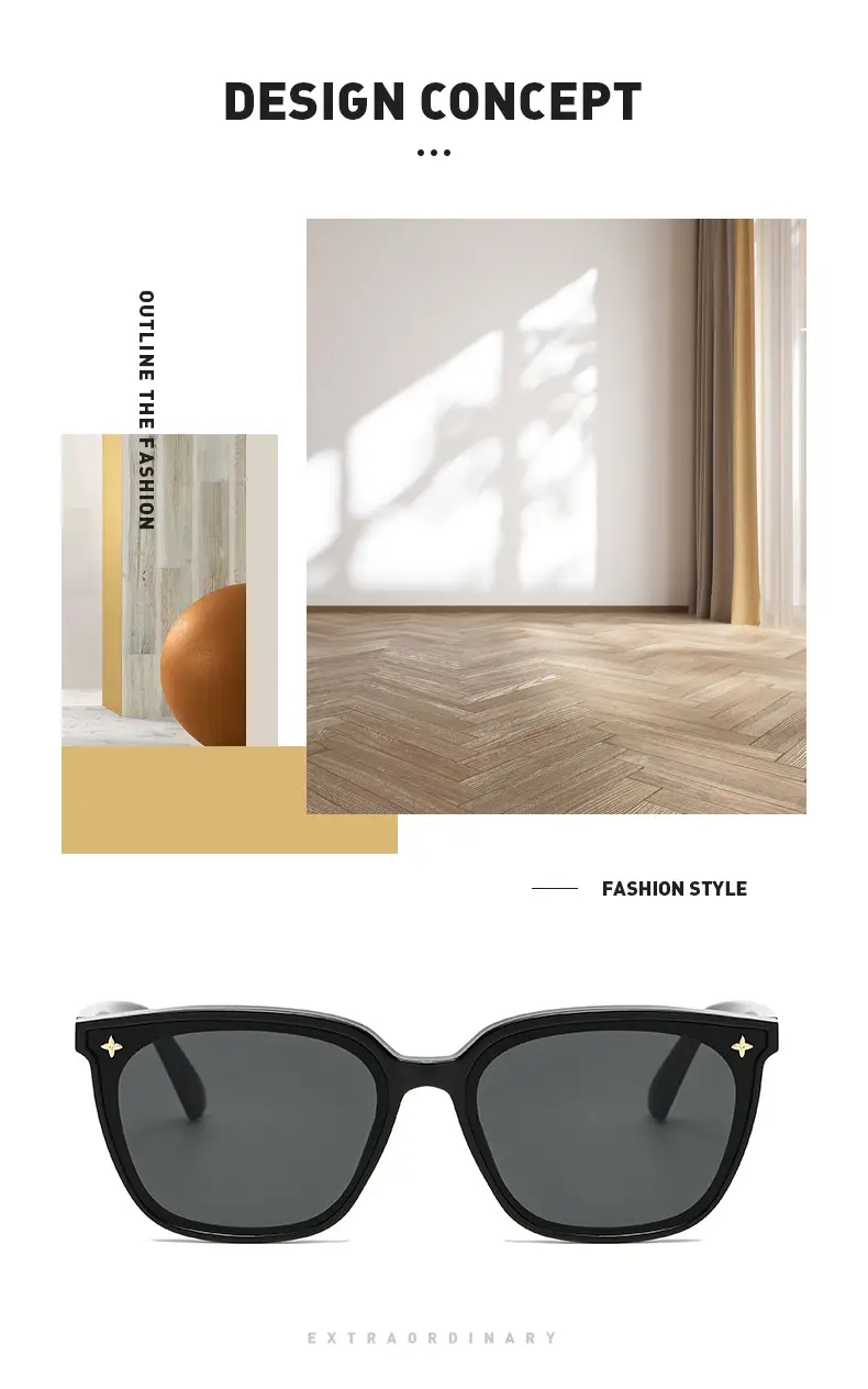 2025 Retro Sunglasses Black Frame Anti-UV Slimming Women — feature 2