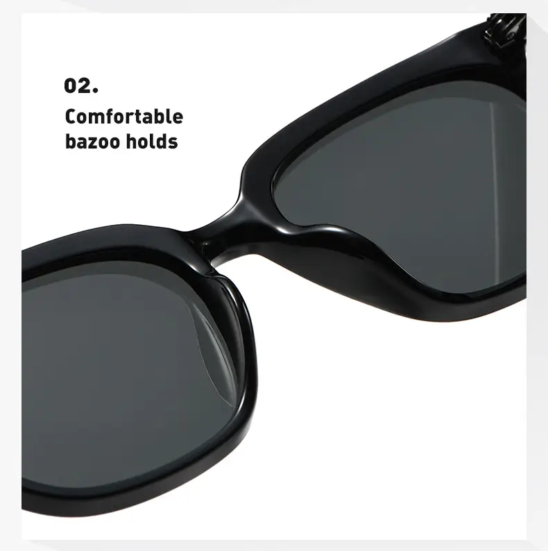 2025 Retro Sunglasses Black Frame Anti-UV Slimming Women — feature 4