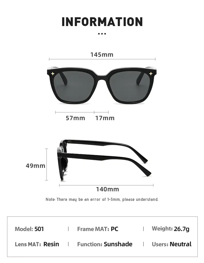 2025 Retro Sunglasses Black Frame Anti-UV Slimming Women — feature 6