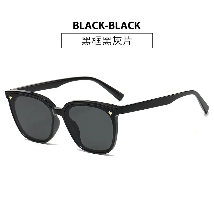 2025 Retro Sunglasses Black Frame Anti-UV Slimming Women