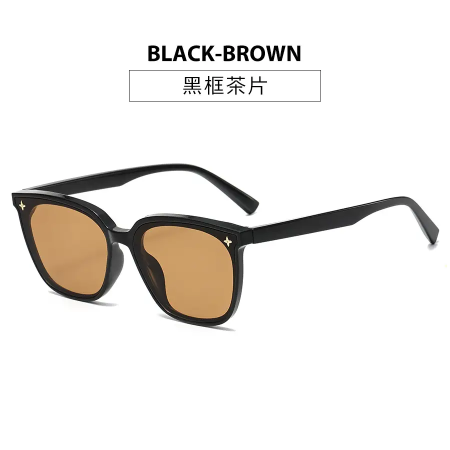 2025 Retro Sunglasses Black Frame Anti-UV Slimming Women - Image 5