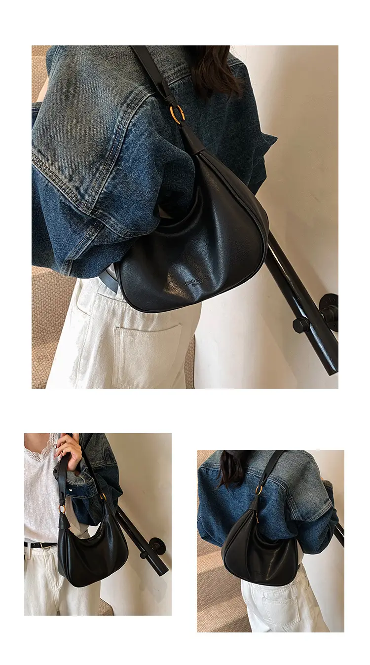 Women's Brown Leather Shoulder Bag Autumn Winter 2024 — feature 12