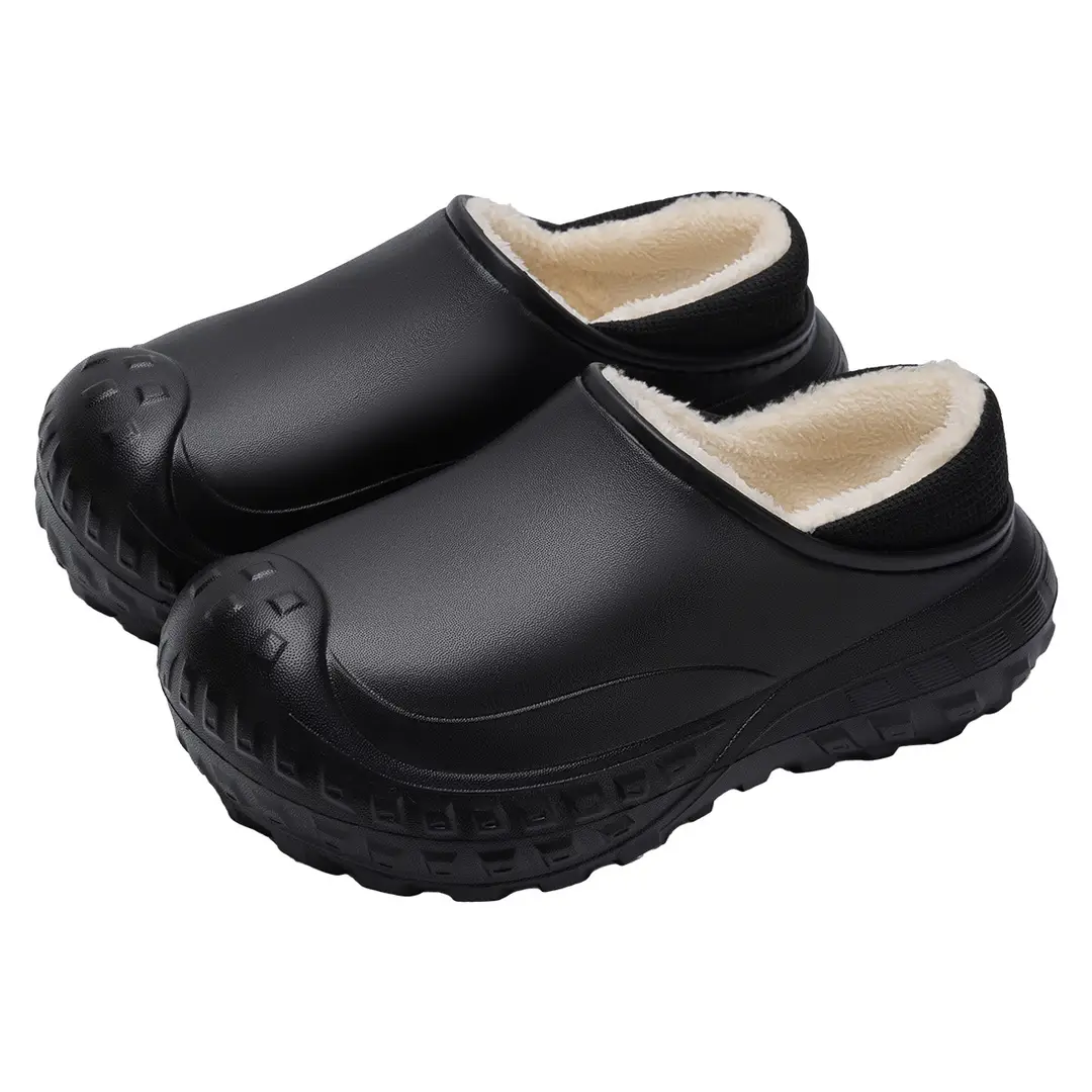 Jielia Waterproof Cotton Shoes Women's Winter Indoor Home Non-slip Warm Couple's Bag Heel Waterproof Outdoor Cotton Slippers for Men - Image 8