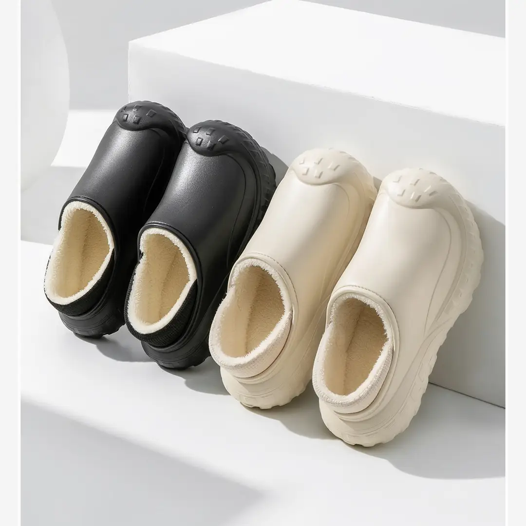 Jielia Waterproof Cotton Shoes Women's Winter Indoor Home Non-slip Warm Couple's Bag Heel Waterproof Outdoor Cotton Slippers for Men — feature 16