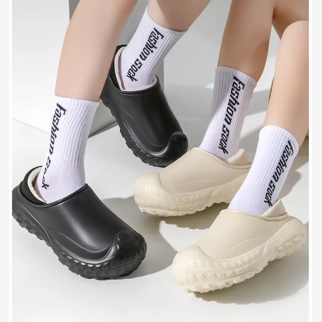 Jielia Waterproof Cotton Shoes Women's Winter Indoor Home Non-slip Warm Couple's Bag Heel Waterproof Outdoor Cotton Slippers for Men — feature 5