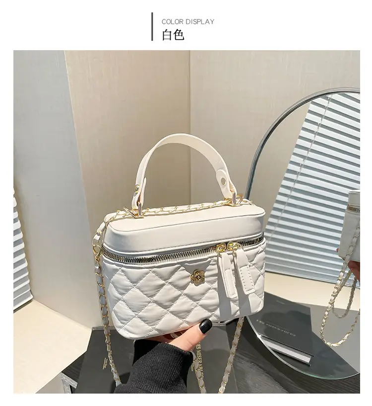 White Diamond Chain Shoulder Bag for Women — feature 12