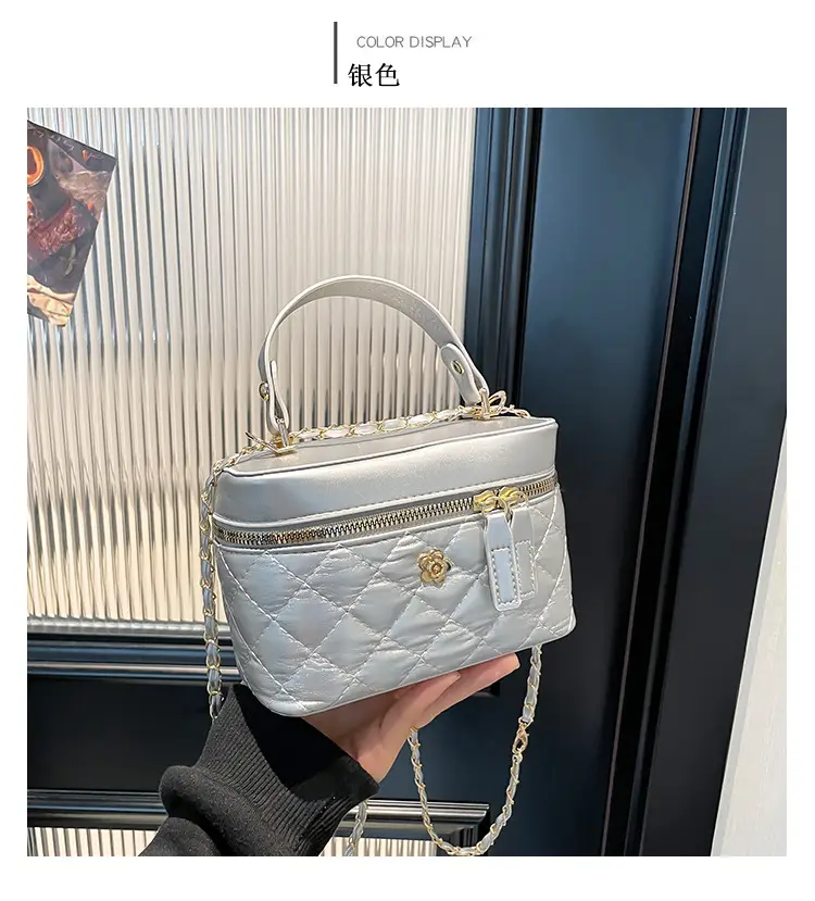 White Diamond Chain Shoulder Bag for Women — feature 13