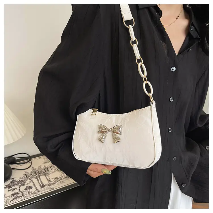 Black Bow Shoulder Bag for Women 2025 Spring — feature 10