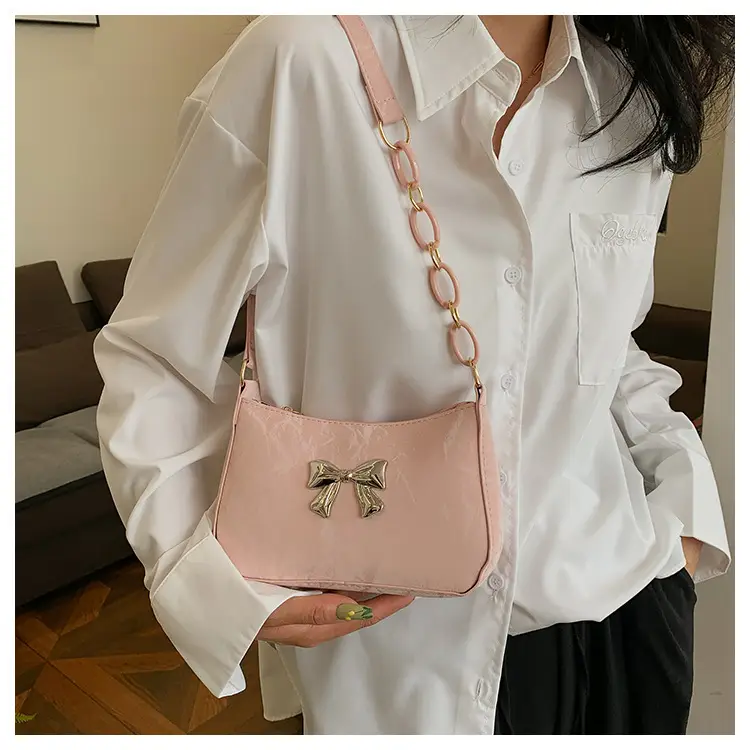 Black Bow Shoulder Bag for Women 2025 Spring — feature 12