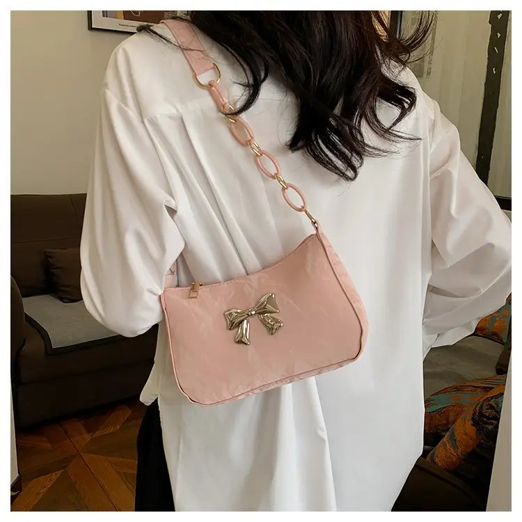 Black Bow Shoulder Bag for Women 2025 Spring — feature 13