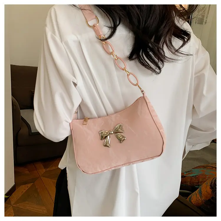 Black Bow Shoulder Bag for Women 2025 Spring — feature 14