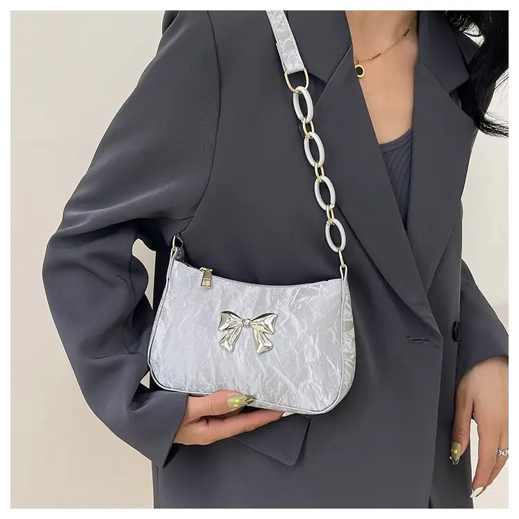 Black Bow Shoulder Bag for Women 2025 Spring — feature 18
