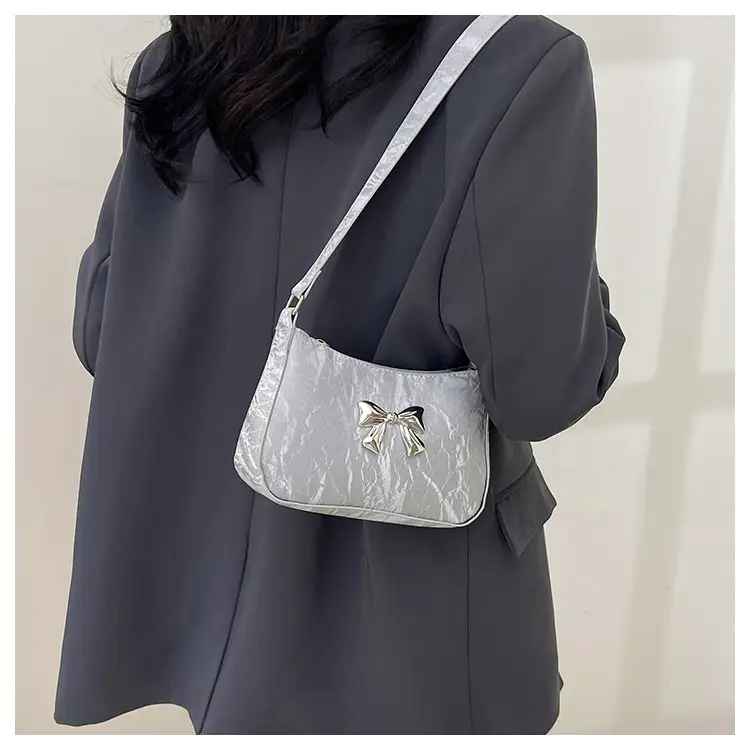 Black Bow Shoulder Bag for Women 2025 Spring — feature 19
