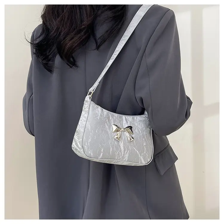 Black Bow Shoulder Bag for Women 2025 Spring — feature 20
