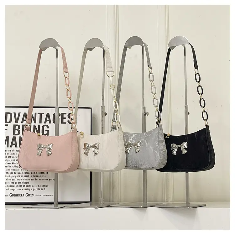 Black Bow Shoulder Bag for Women 2025 Spring — feature 21