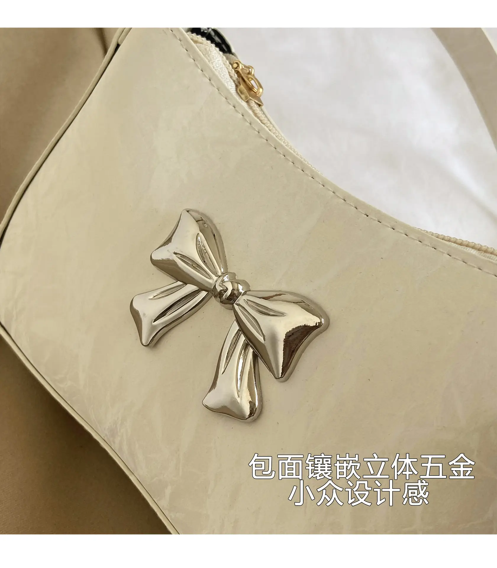 Black Bow Shoulder Bag for Women 2025 Spring — feature 5