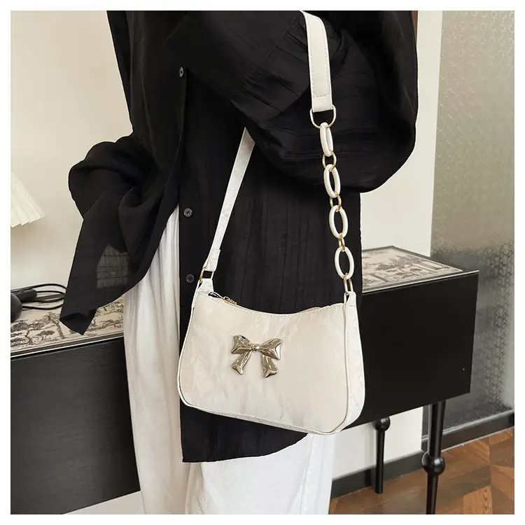 Black Bow Shoulder Bag for Women 2025 Spring — feature 9